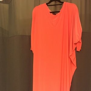Salmon maxi dress